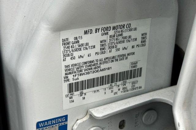 2016 Ford Super Duty F-350 SRW Lariat 4WD Crew Cab 156