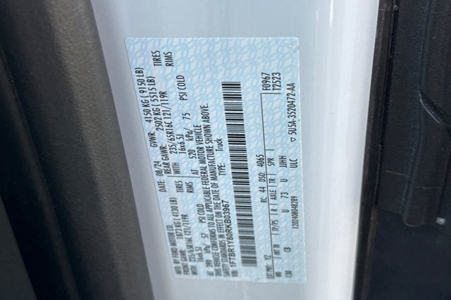 2024 Ford Transit Cargo Van T-250 130" Low Rf 9070 GVWR RWD