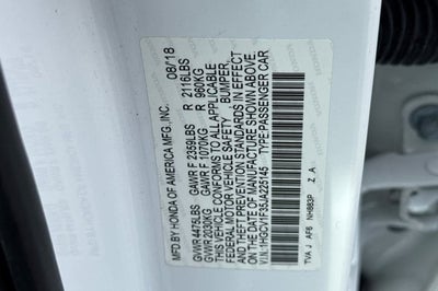 2018 Honda Accord Sedan Sport 1.5T