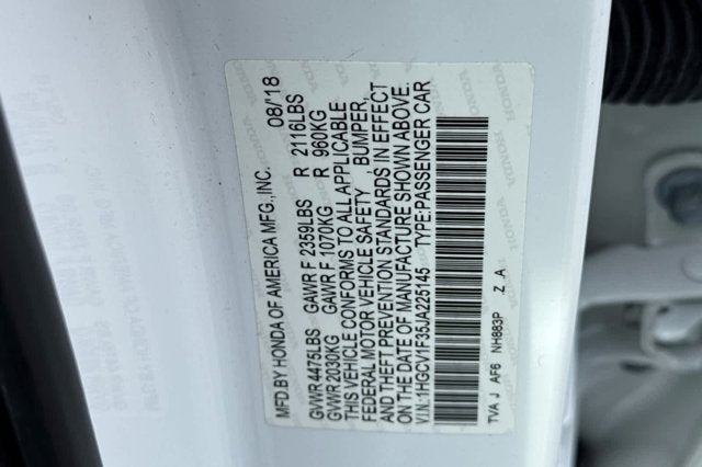 2018 Honda Accord Sedan Sport 1.5T