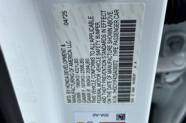 2025 Honda Accord Sedan SE