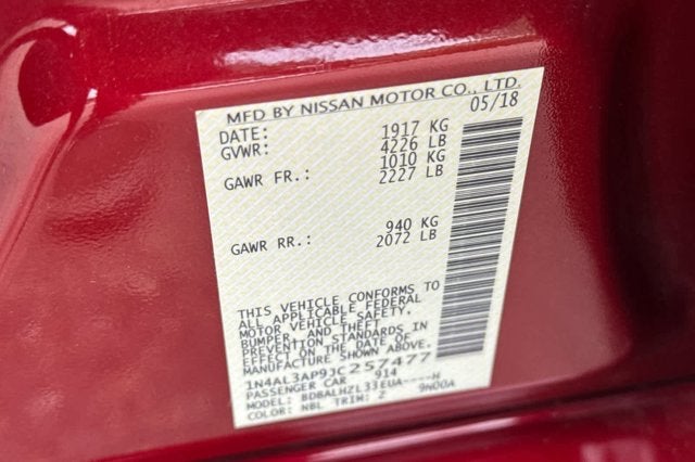 2018 Nissan Altima 2.5 SR