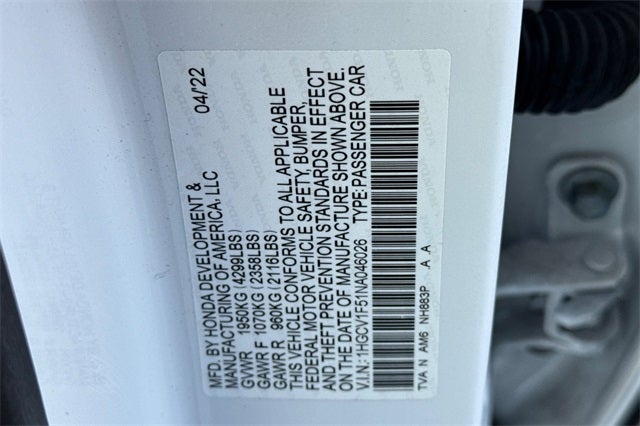 2022 Honda Accord EX-L