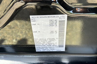 2025 Nissan Altima 2.5 SV