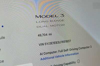 2020 Tesla Model 3 Long Range