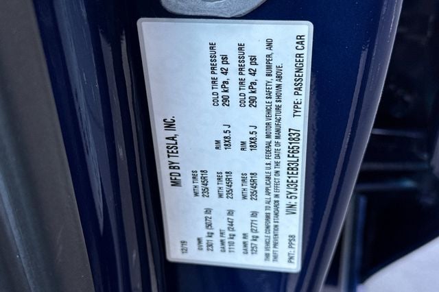 2020 Tesla Model 3 Long Range