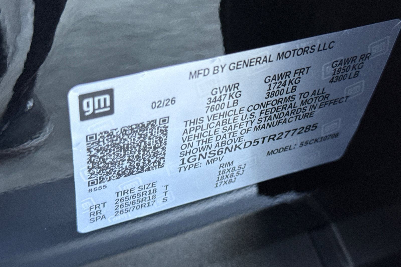 2026 Chevrolet Tahoe LT