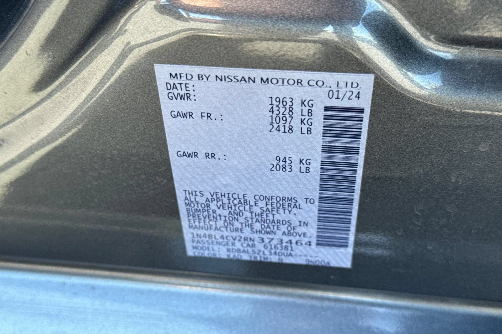 2024 Nissan Altima 2.5 SR
