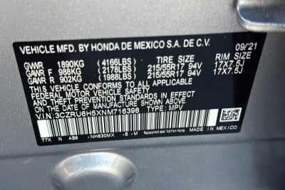 2022 Honda HR-V AWD EX