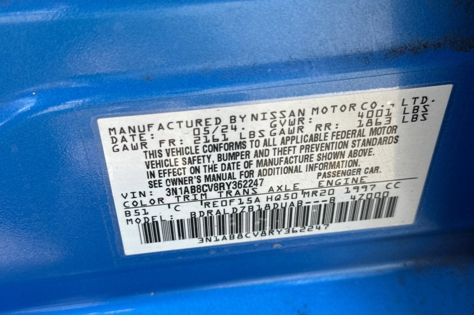 2024 Nissan Sentra SV Xtronic CVT