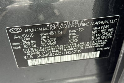 2020 Hyundai Santa Fe SEL w/SULEV