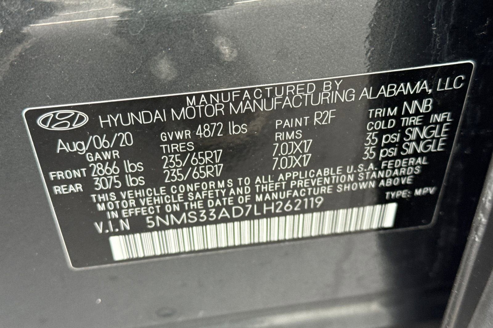 2020 Hyundai Santa Fe SEL w/SULEV