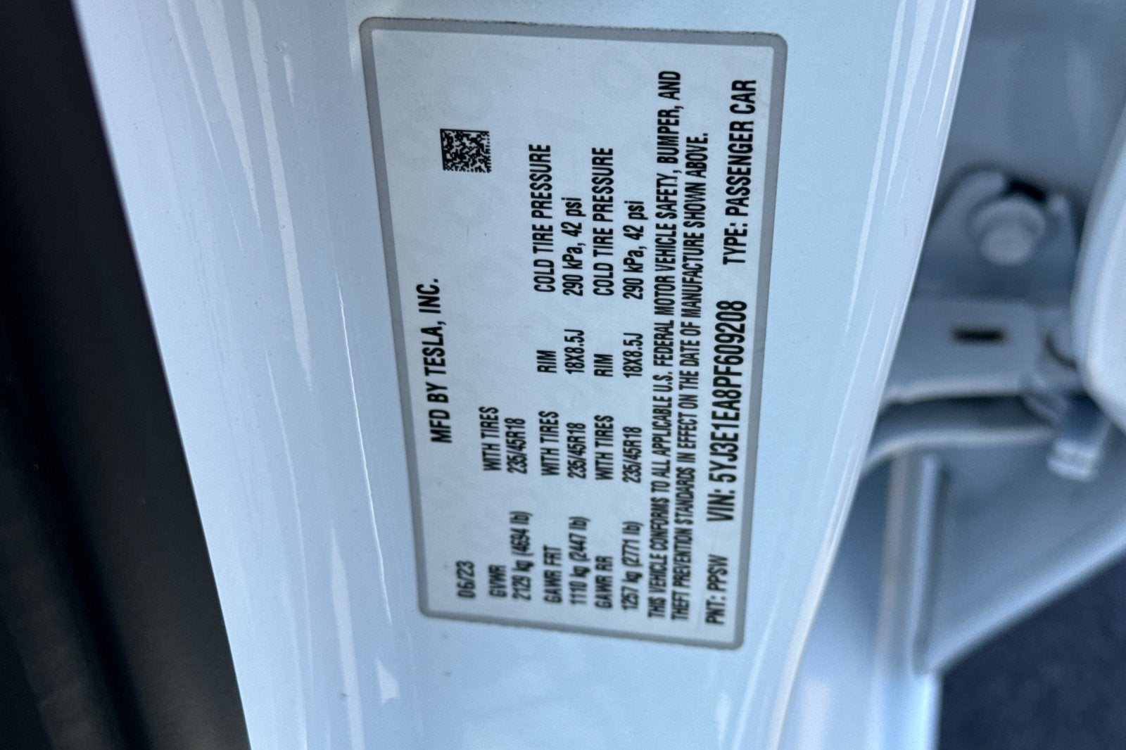 2023 Tesla Model 3 4DR RWD